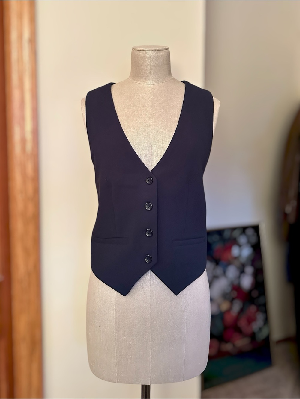 NWT Abercrombie & Fitch Women’s Tailored Suit Vest in Navy